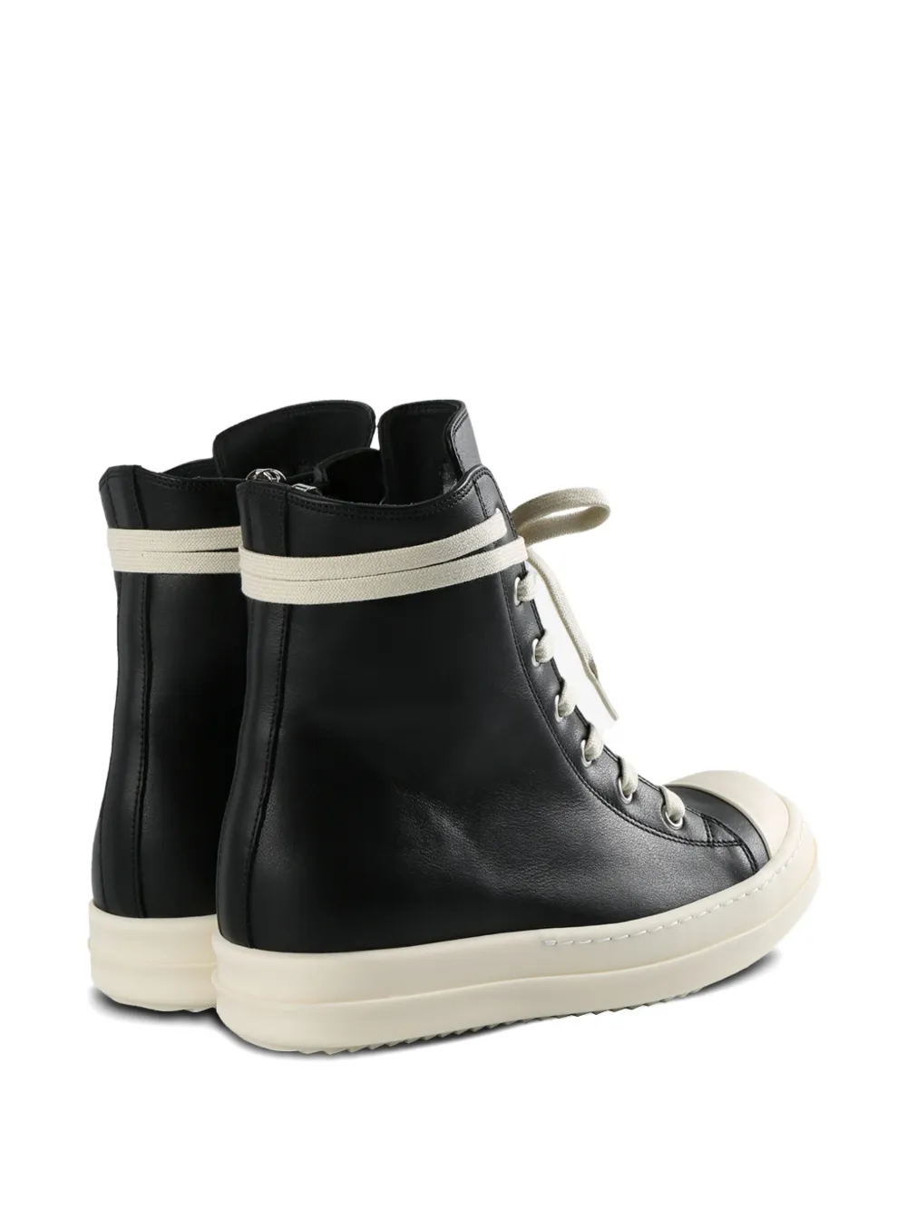 Rick Owens lace-up high-top sneakers Zwart
