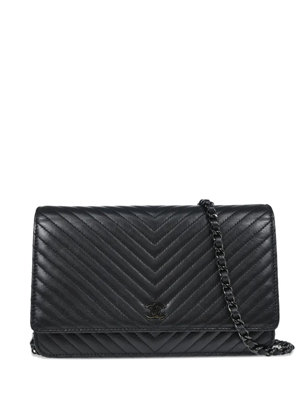CHANEL Pre-Owned 2014 シェブロン クラシック ウォレットバッグ - ブラック CHANEL Pre-Owned 2014 シェブロン クラシック ウォレットバッグ - ブラック