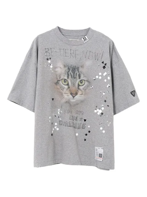 Maison MIHARA YASUHIRO cat-print embellished T-shirt