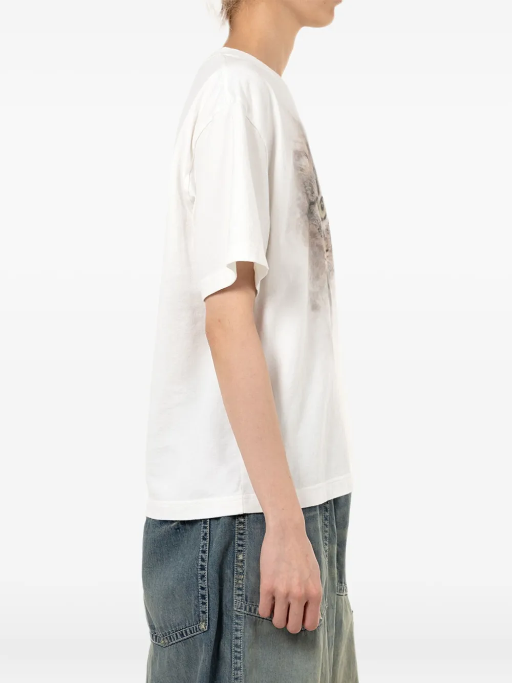 Maison MIHARA YASUHIRO T-shirt met kattenprint Wit