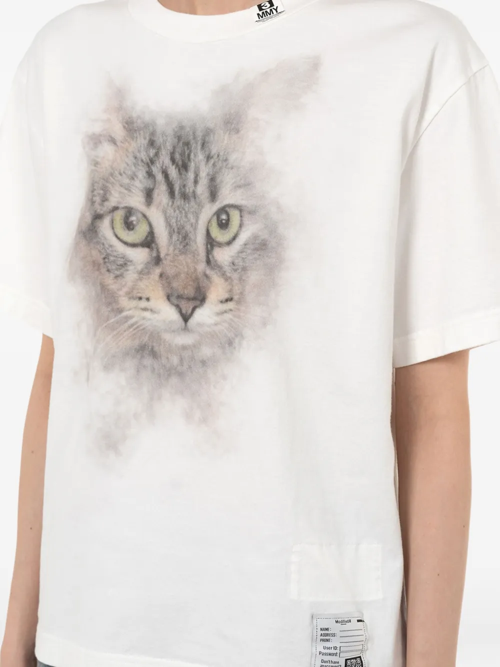 Maison MIHARA YASUHIRO T-shirt met kattenprint Wit