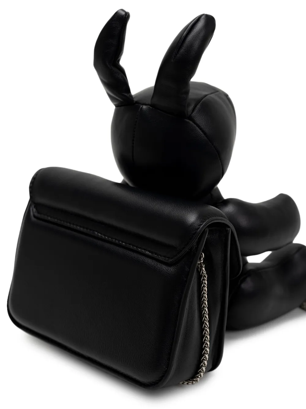 Maison MIHARA YASUHIRO Dolls Rabbit leren schoudertas Zwart