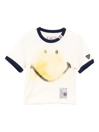 ミ*ン様 Maison MIHARA YASUHIRO Smily Face T Maison MIHARA YASUHIRO Men's Smiley Face T-Shirt in Black