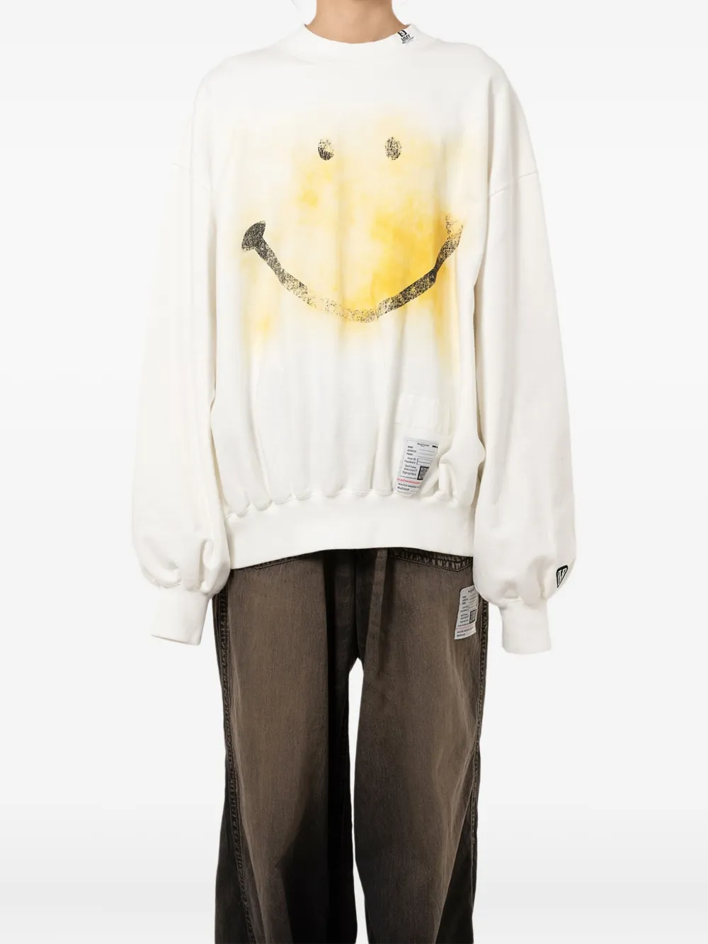 Maison MIHARA YASUHIRO smiley face-print sweatshirt | Sweaters | Image 2