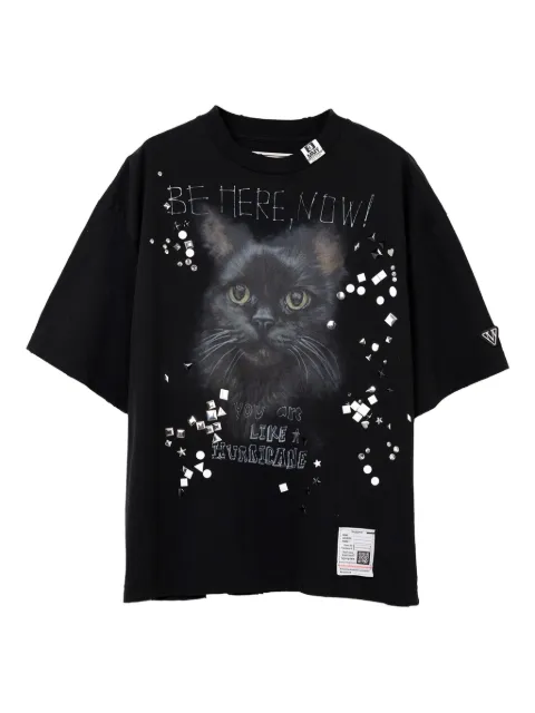Maison MIHARA YASUHIRO cat-print embellished T-shirt