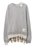 Maison MIHARA YASUHIRO layered frayed sweatshirt - Grey