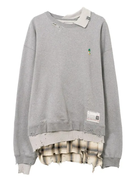 Maison MIHARA YASUHIRO layered frayed sweatshirt