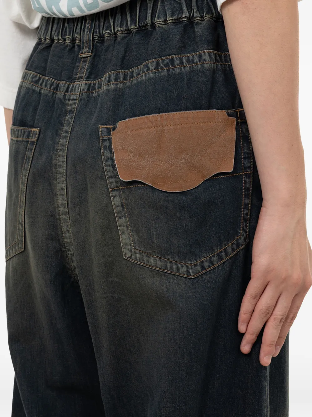 Maison MIHARA YASUHIRO Jeans met elastische taille Blauw