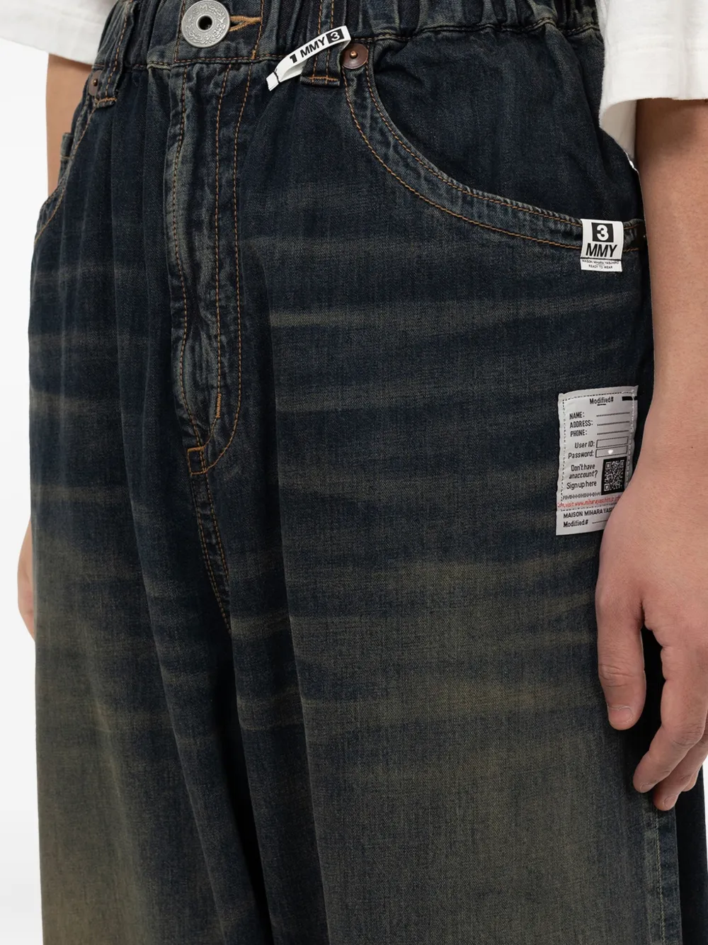 Maison MIHARA YASUHIRO Jeans met elastische taille Blauw