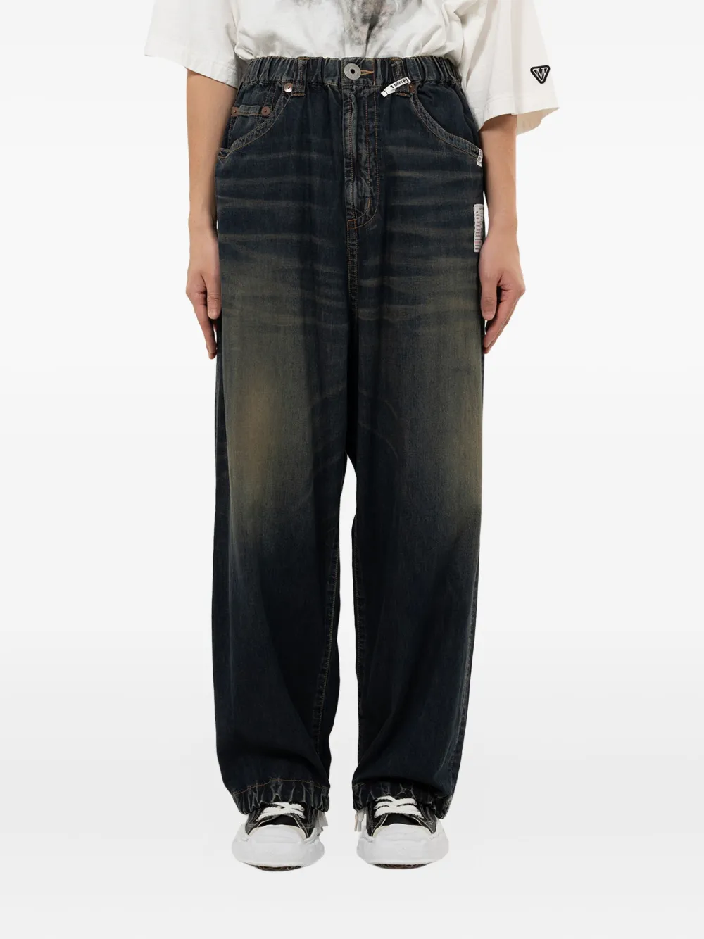 Maison MIHARA YASUHIRO elasticated-waist jeans - Blauw