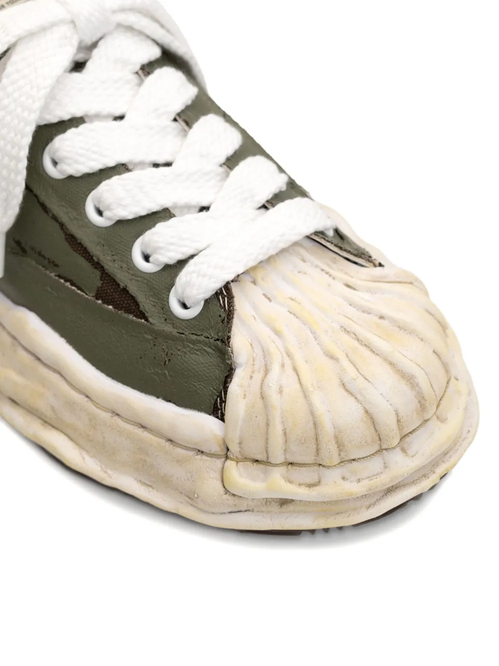 Miharayasuhiro Blakey Torn-film Low-top Sneaker In Green