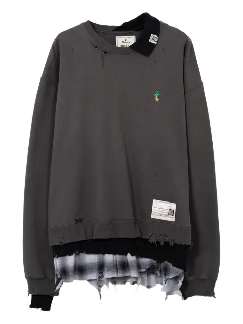 Maison MIHARA YASUHIRO layered distressed-detail sweatshirt
