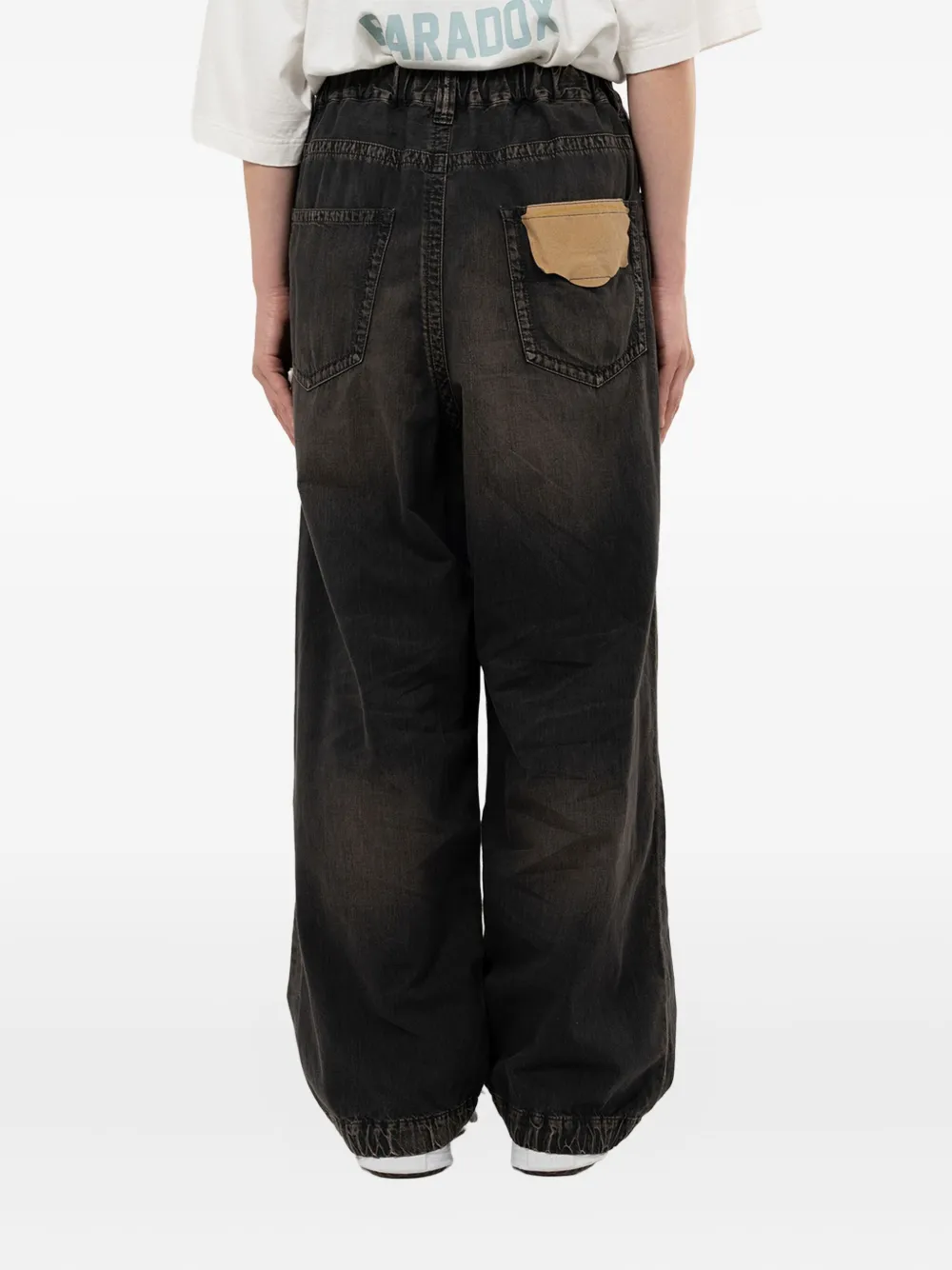 Miharayasuhiro Elasticated-waist Jeans In Black