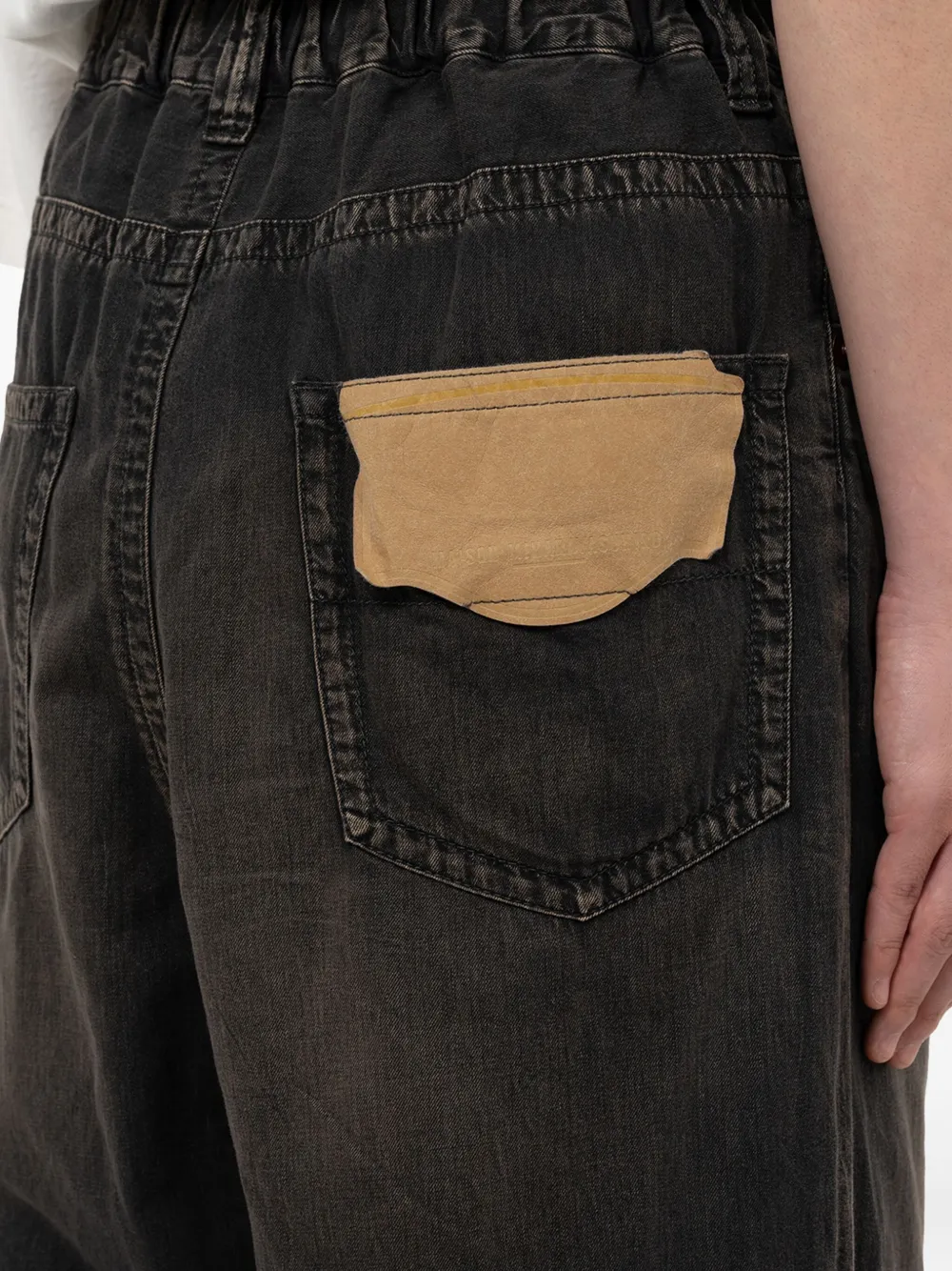 Miharayasuhiro Elasticated-waist Jeans In Black