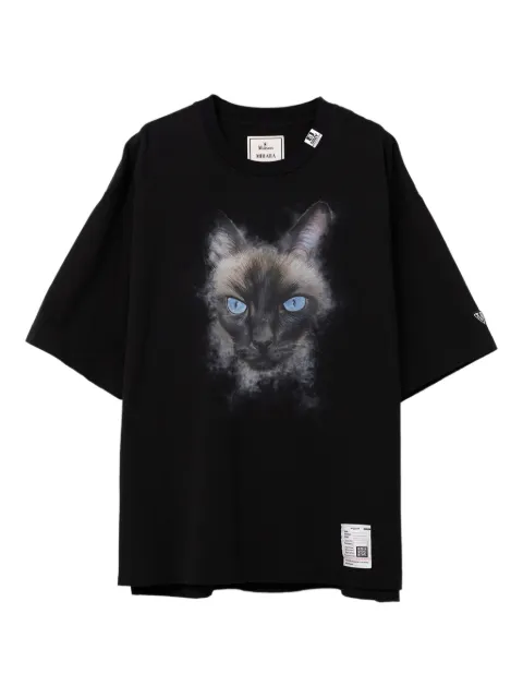 Maison MIHARA YASUHIRO cat-print text-detail T-shirt
