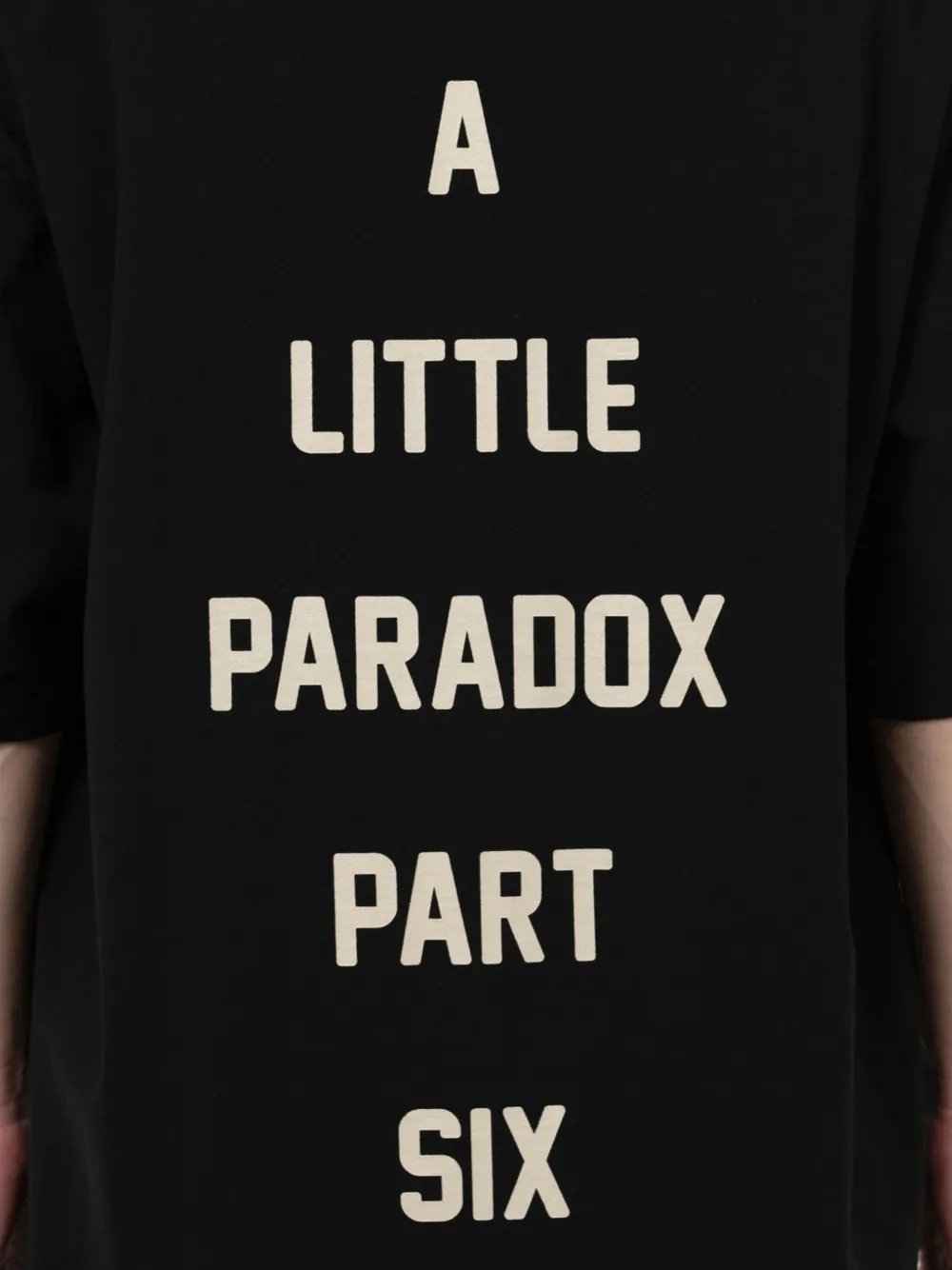 Maison MIHARA YASUHIRO T-shirt met tekst en kattenprint Zwart