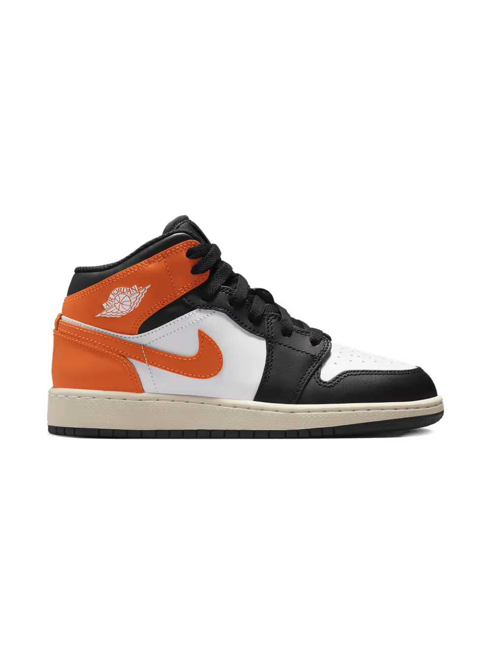 Jordan Kids Air Jordan 1 Mid "Starfish Black Toe" sneakers White