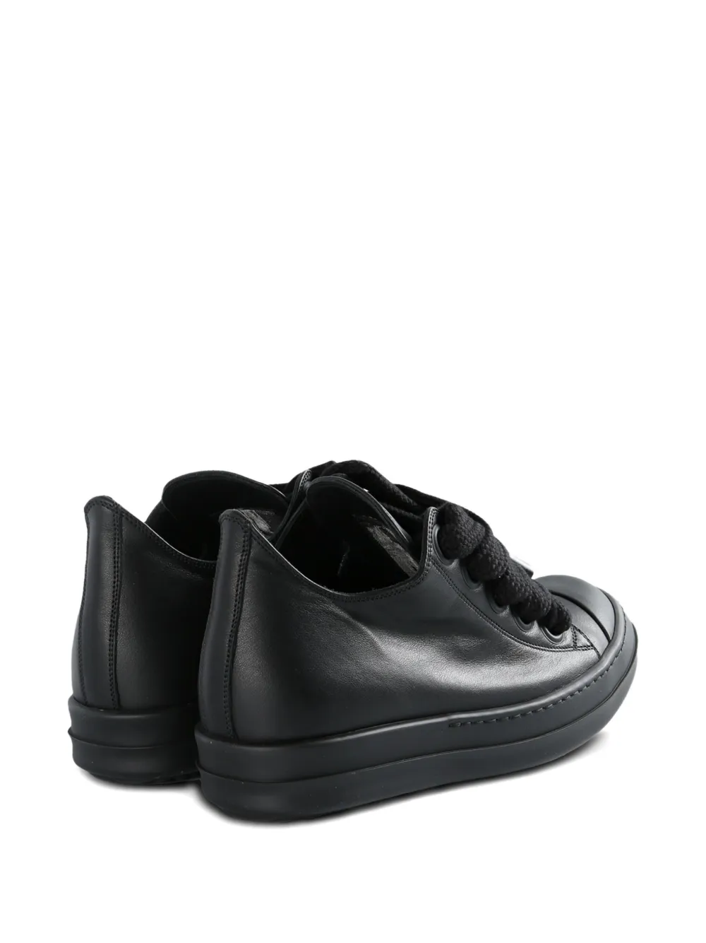 Rick Owens lace-up leather sneakers Black