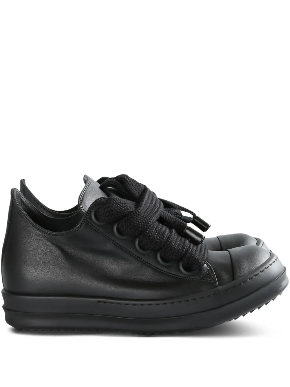 Rick Owens lace-up leather sneakers | Black | Image 1