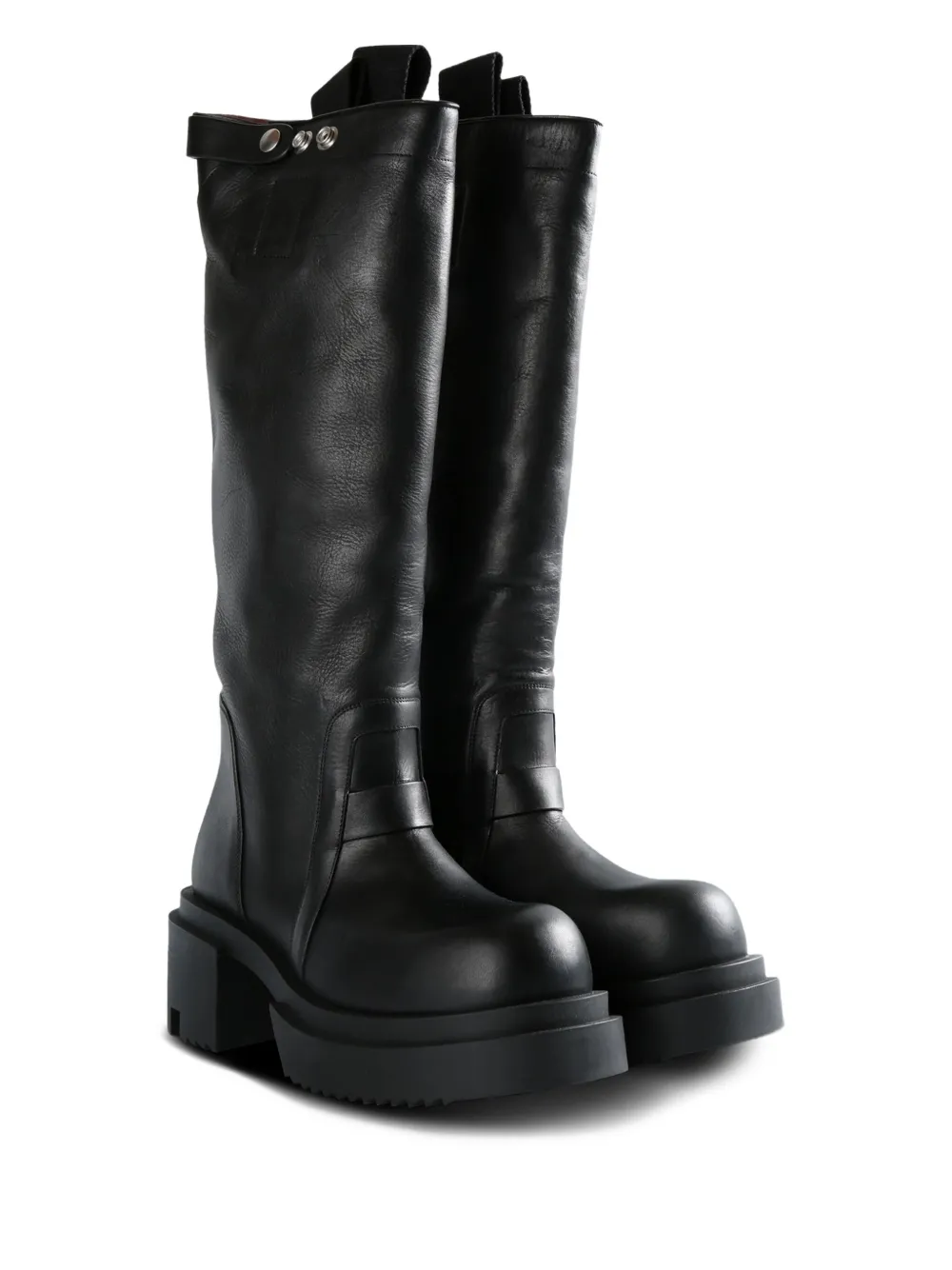 Rick Owens 75mm knee-high platform boots Black