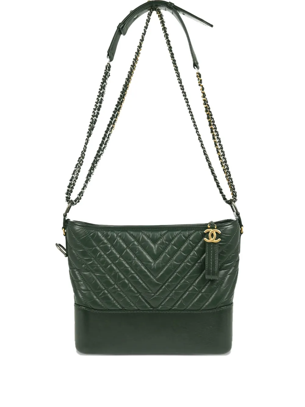 CHANEL Pre-Owned 2018 ガブリエル ショルダーバッグ M - グリーン CHANEL Pre-Owned 2018 ガブリエル ショルダーバッグ M - グリーン