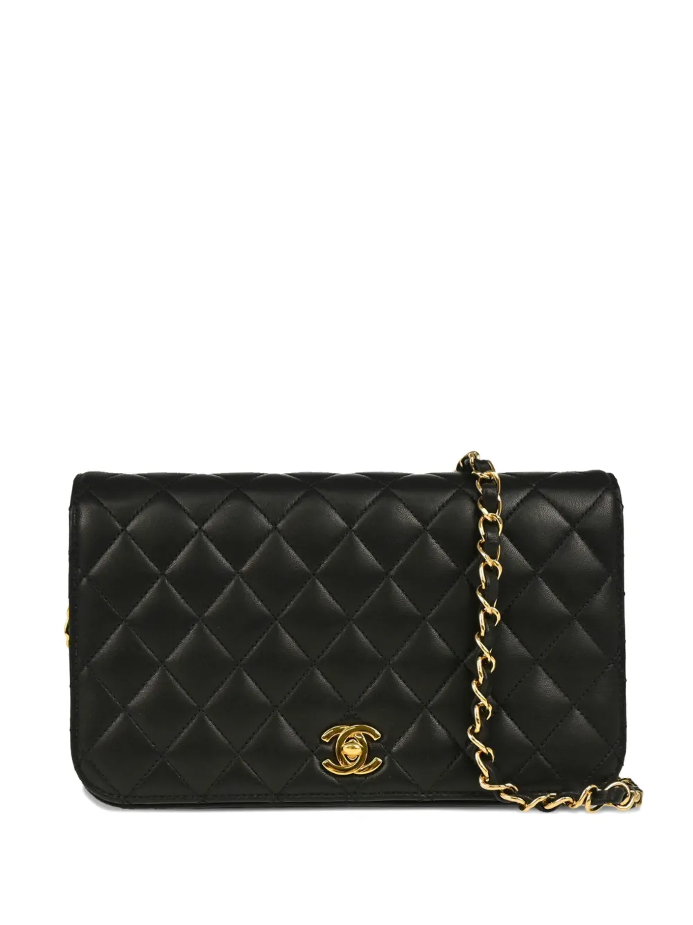 CHANEL Pre-Owned 2010s フルフラップ ショルダーバッグ S - ブラック CHANEL Pre-Owned 2010s フルフラップ ショルダーバッグ S - ブラック