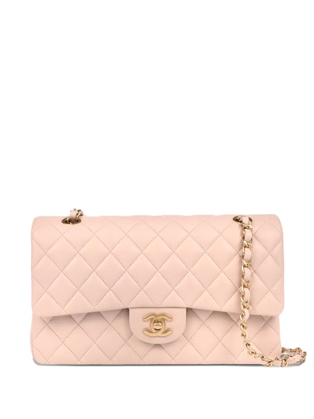 CHANEL Pre-Owned 2014 クラシック ダブルフラップ ショルダーバッグ M - ピンク CHANEL Pre-Owned 2014 クラシック ダブルフラップ ショルダーバッグ M - ピンク