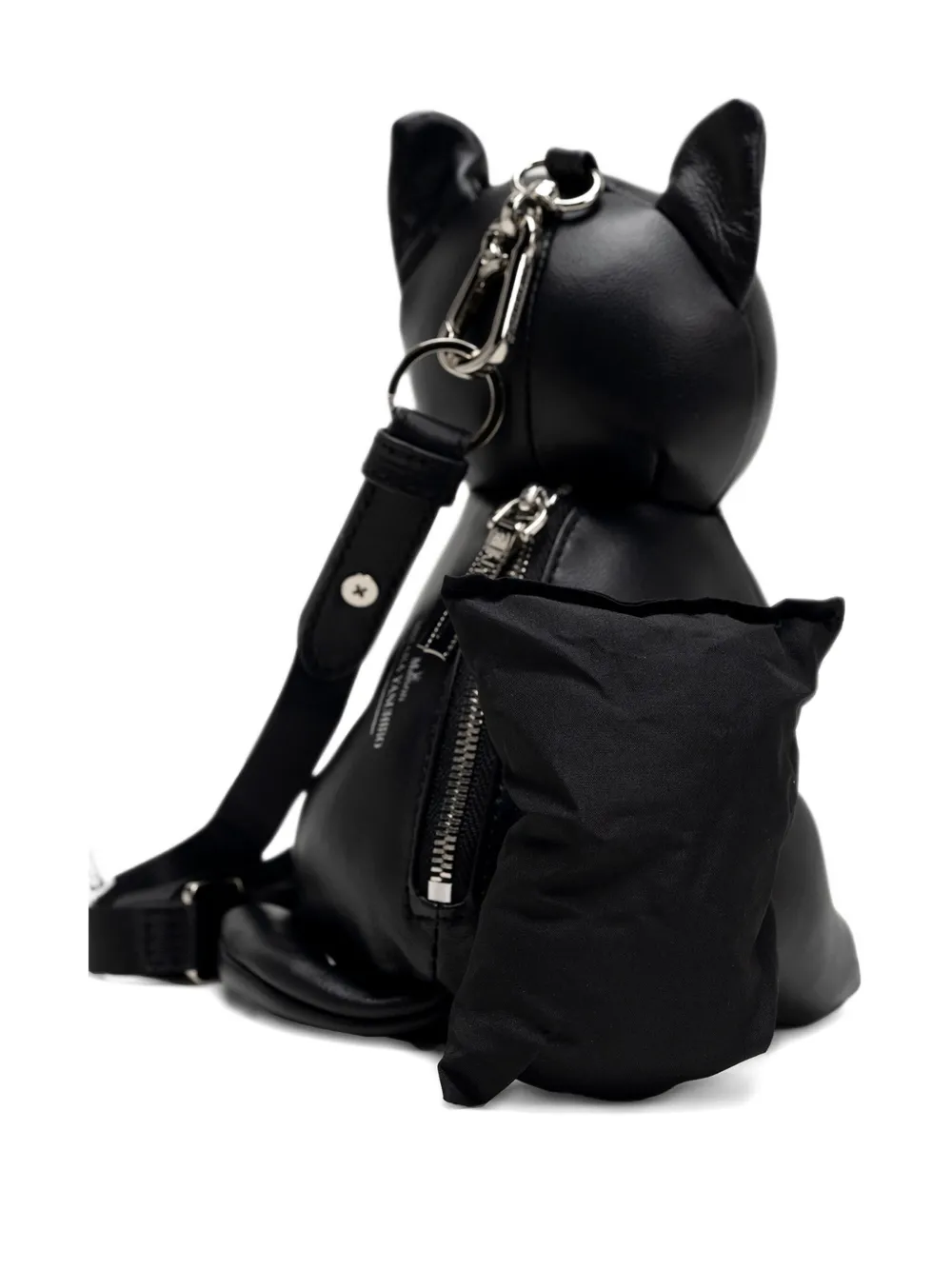 Miharayasuhiro Mini Dolls Cat Shoulder Bag In Black