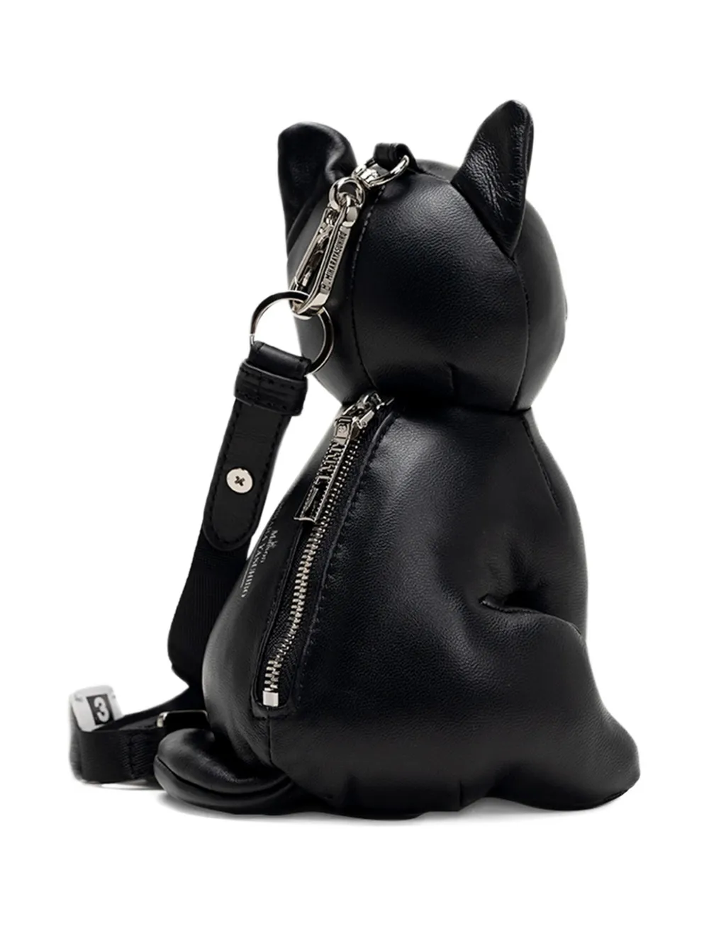 Miharayasuhiro Mini Dolls Cat Shoulder Bag In Black