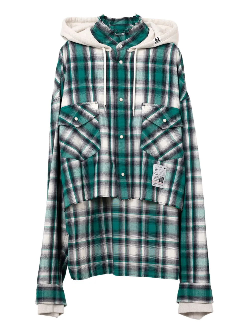 Miharayasuhiro Hooded Check Shirt In Multi