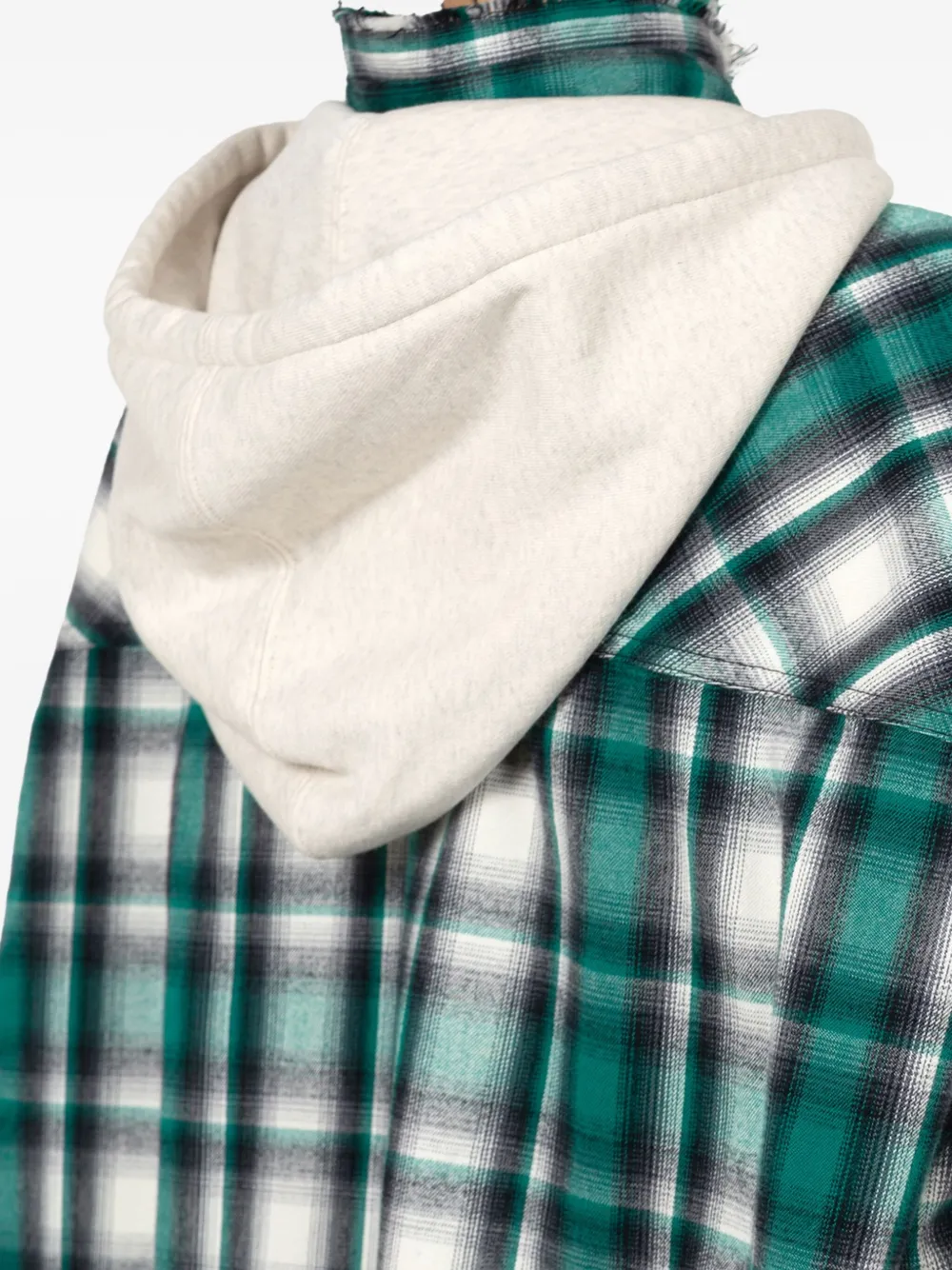 Miharayasuhiro Hooded Check Shirt In Multi