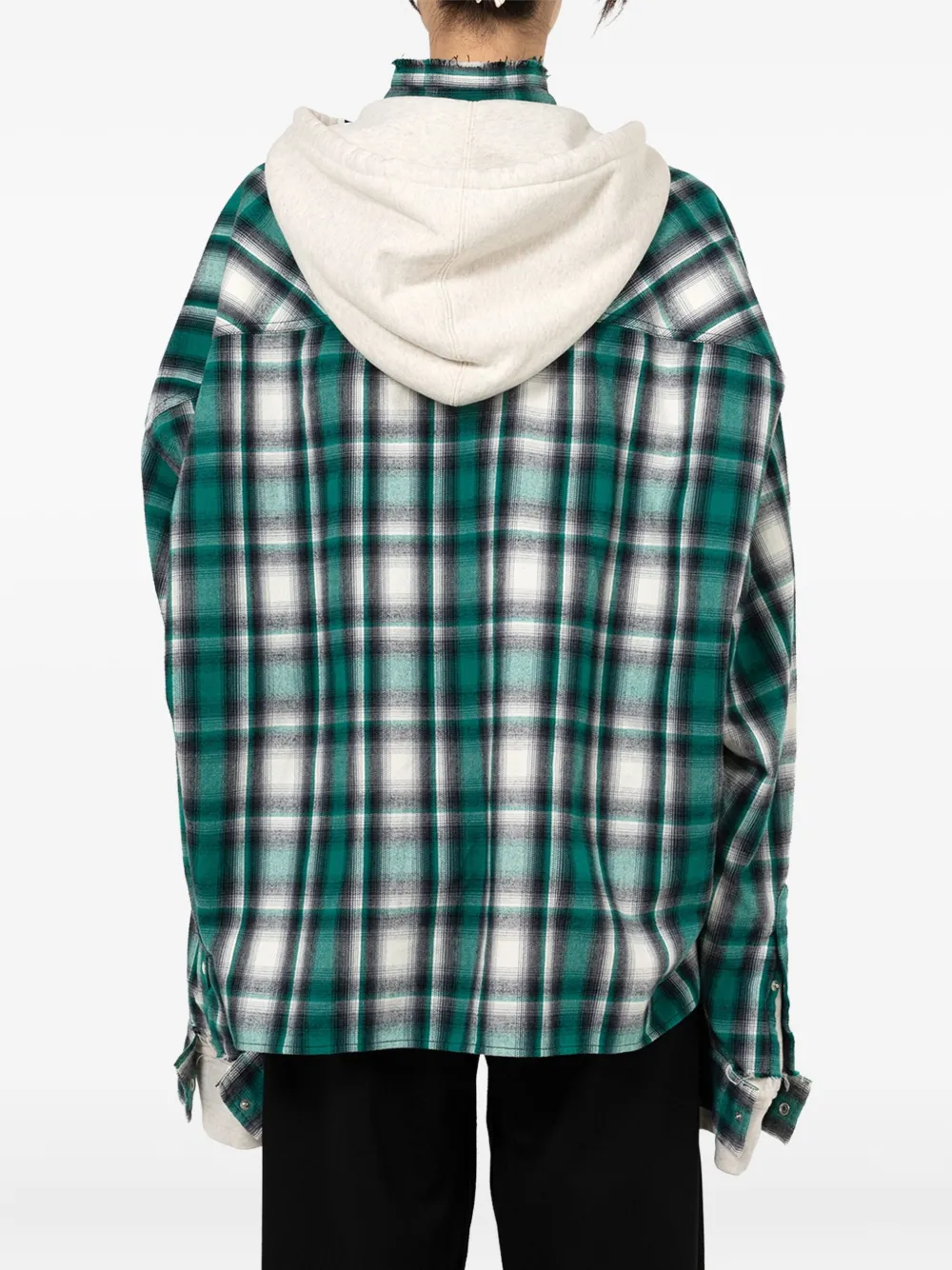 Miharayasuhiro Hooded Check Shirt In Multi