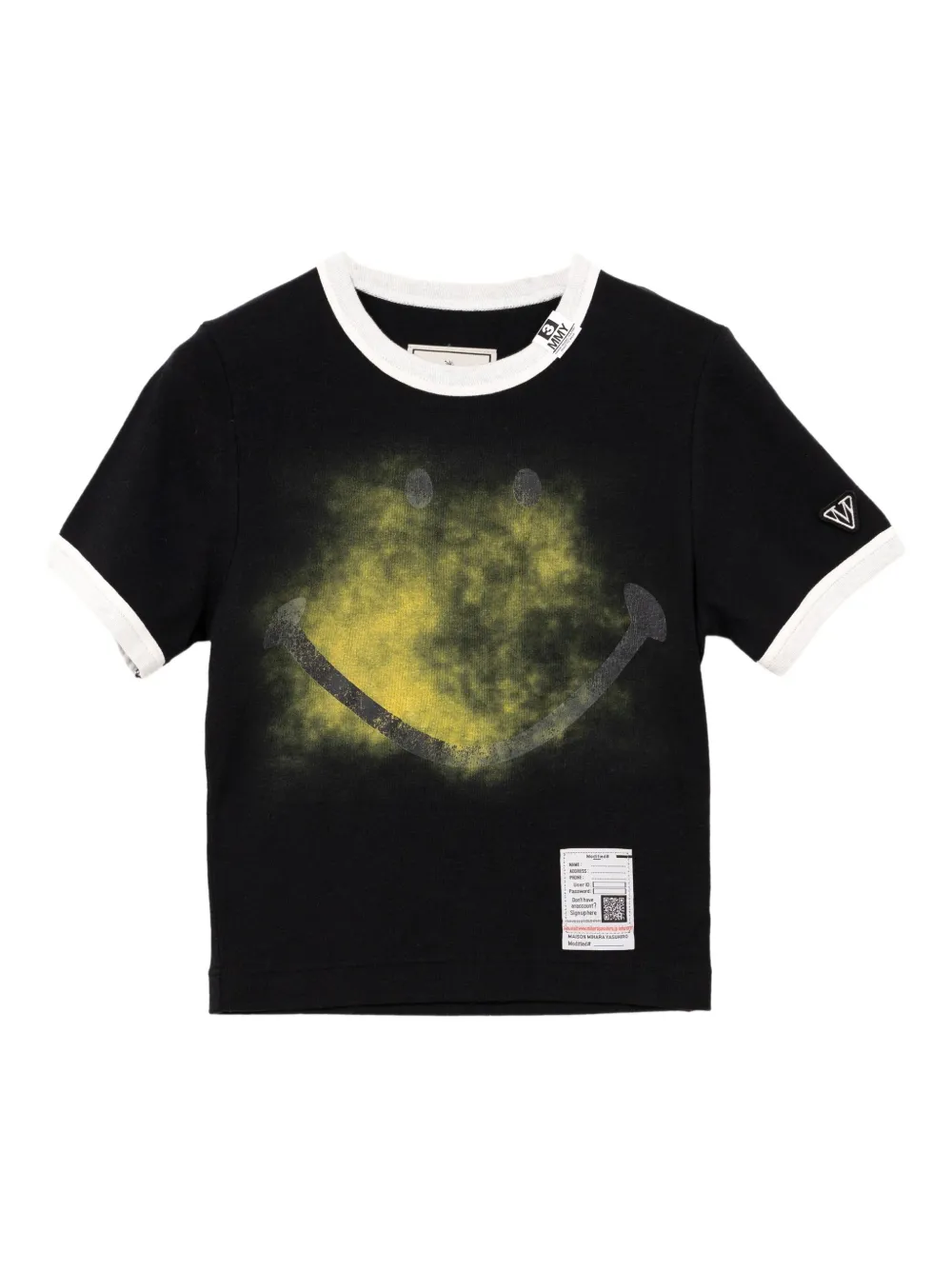 Maison MIHARA YASUHIRO smiley face-print T-shirt | Black | Image 1