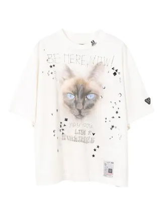 Maison MIHARA YASUHIRO キャットプリントTシャツ Maison MIHARA YASUHIRO - キャットプリントティーシャツ - CAT