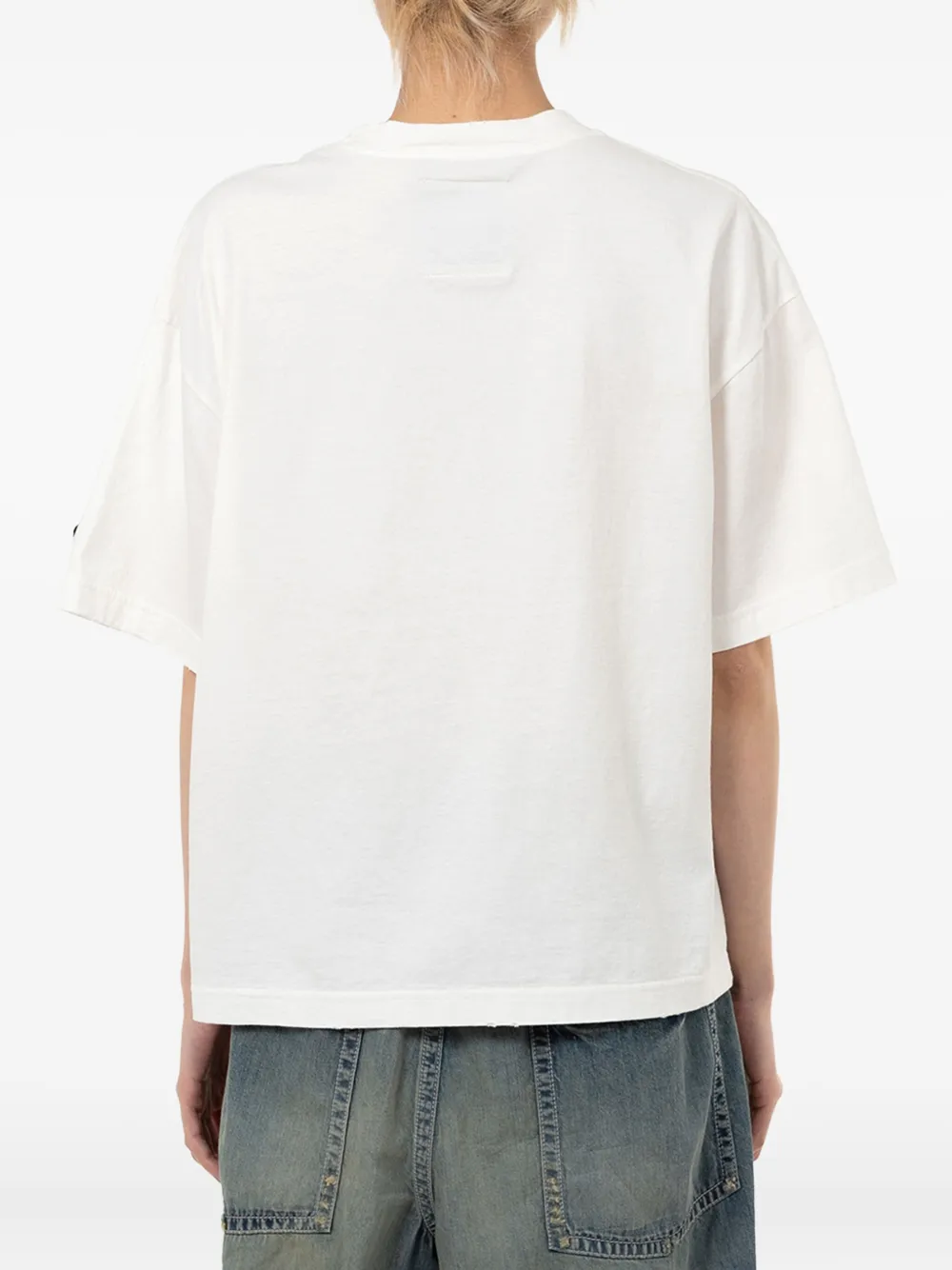 Maison MIHARA YASUHIRO T-shirt verfraaid met kattenprint Wit
