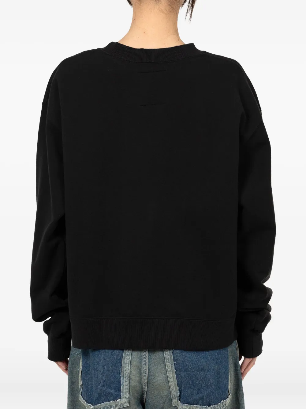Maison MIHARA YASUHIRO Sweater verfraaid met kattenprint Zwart