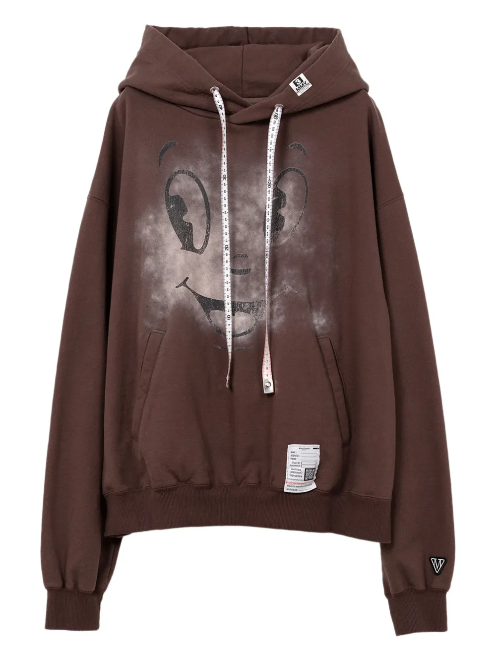 Maison MIHARA YASUHIRO Happy Face-print hoodie | Brown | Image 1