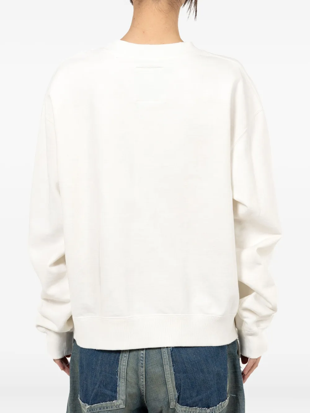 Maison MIHARA YASUHIRO Sweater verfraaid met kattenprint Wit