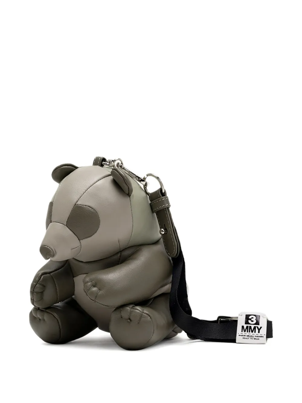 Miharayasuhiro Mini Dolls Panda Shoulder Bag In Gray