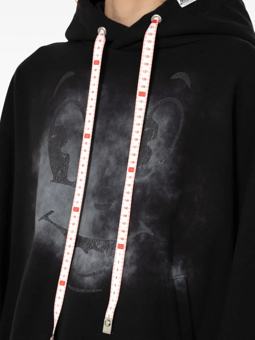 Maison MIHARA YASUHIRO Hoodie met Happy Face-print Zwart