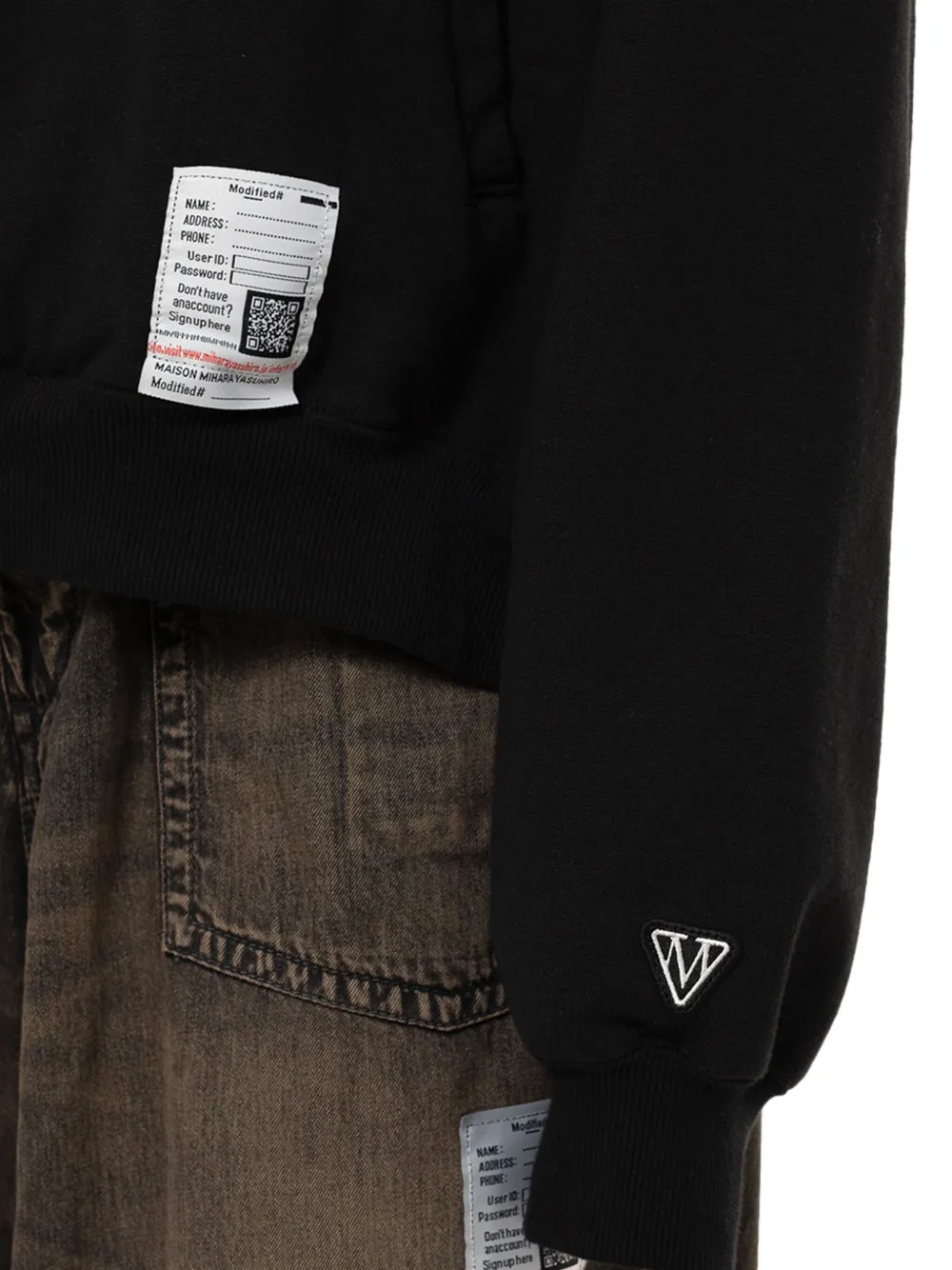 Maison MIHARA YASUHIRO Hoodie met Happy Face-print Zwart