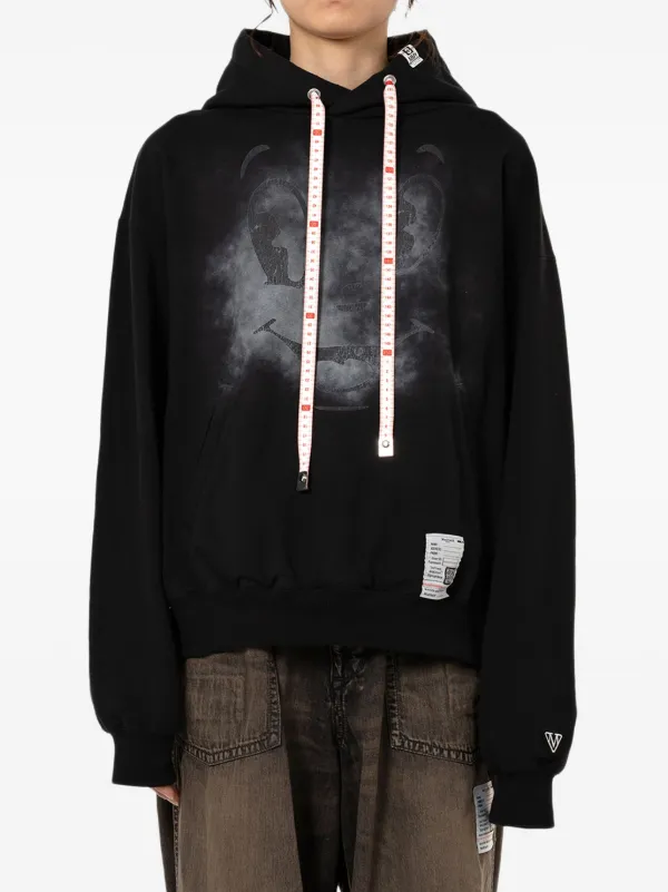 Maison MIHARA YASUHIRO Happy Face-print Hoodie | Black | FARFETCH UK