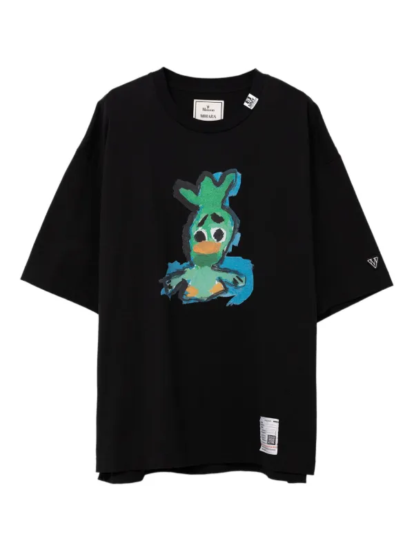 Maison MIHARA YASUHIRO Leon duck-print T-shirt | Black Maison MIHARA YASUHIRO Leon duck-print T-shirt | Black