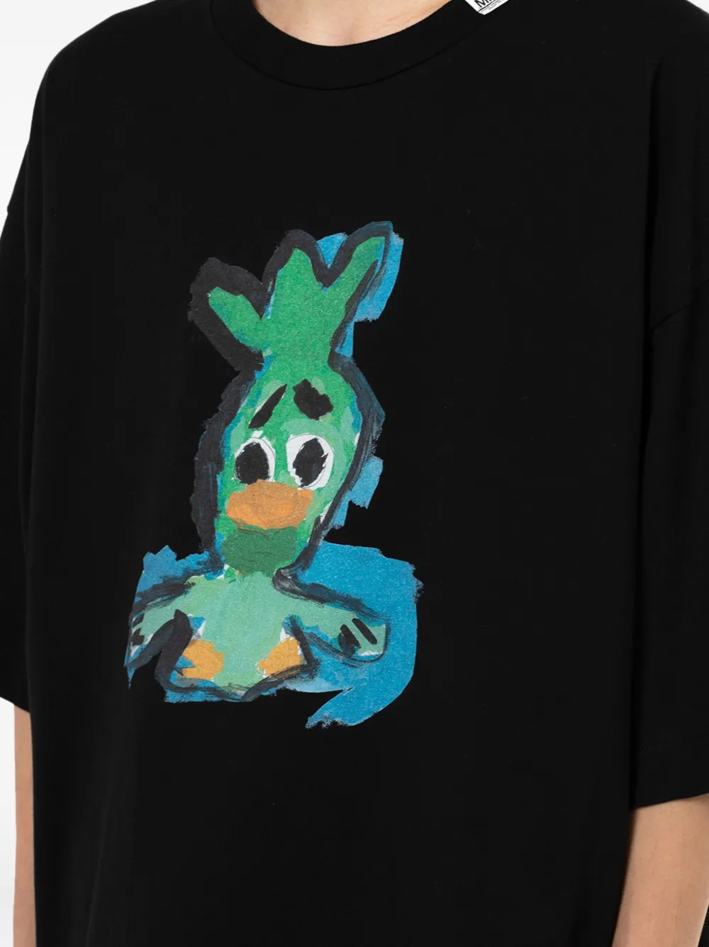 Maison MIHARA YASUHIRO Leon T-shirt met eendenprint Zwart