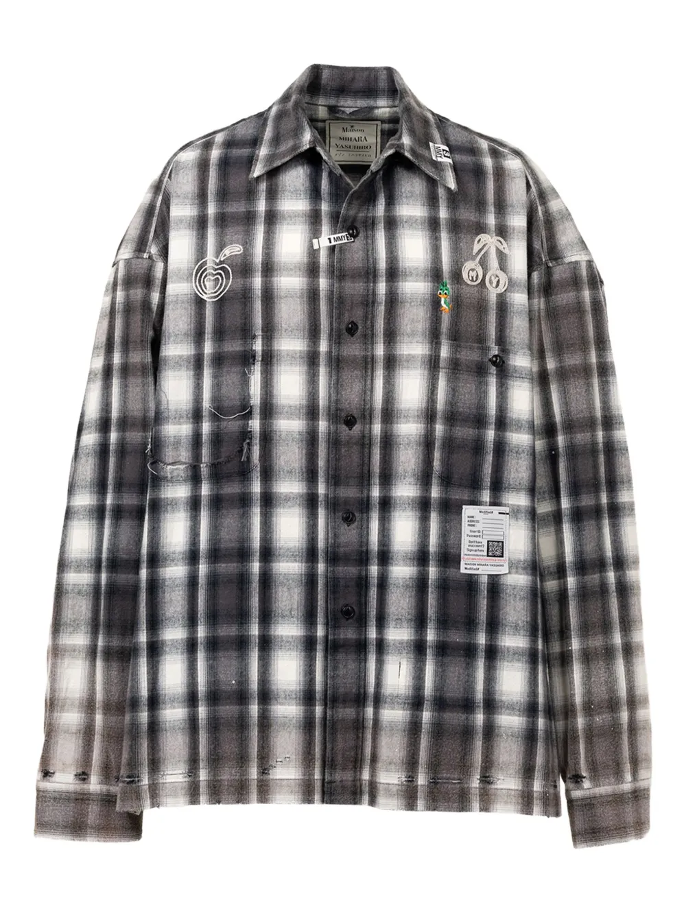 Maison MIHARA YASUHIRO camisa Vintage Like Check | negro | Image 1