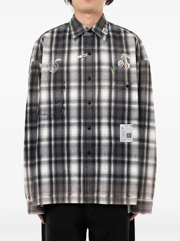 Maison MIHARA YASUHIRO Vintage Like Check Shirt | Black | FARFETCH