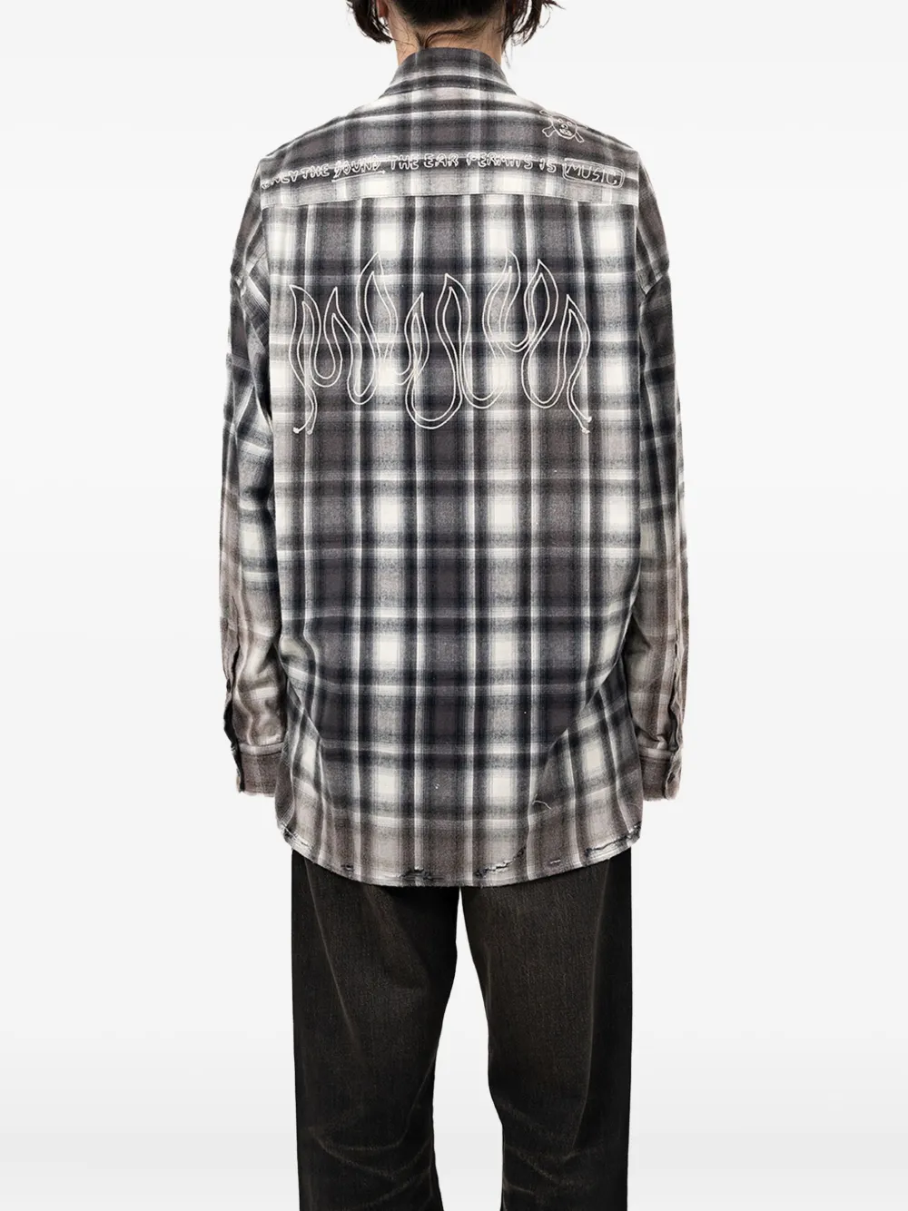 Miharayasuhiro Vintage Like Check Shirt In Black
