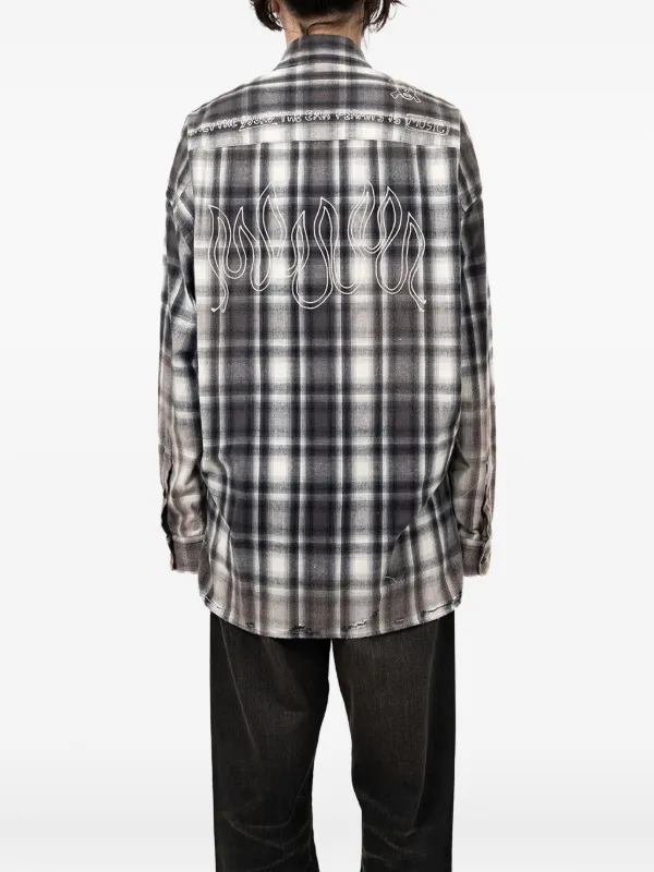 Maison MIHARA YASUHIRO Vintage Like Check Shirt | Black | FARFETCH CA