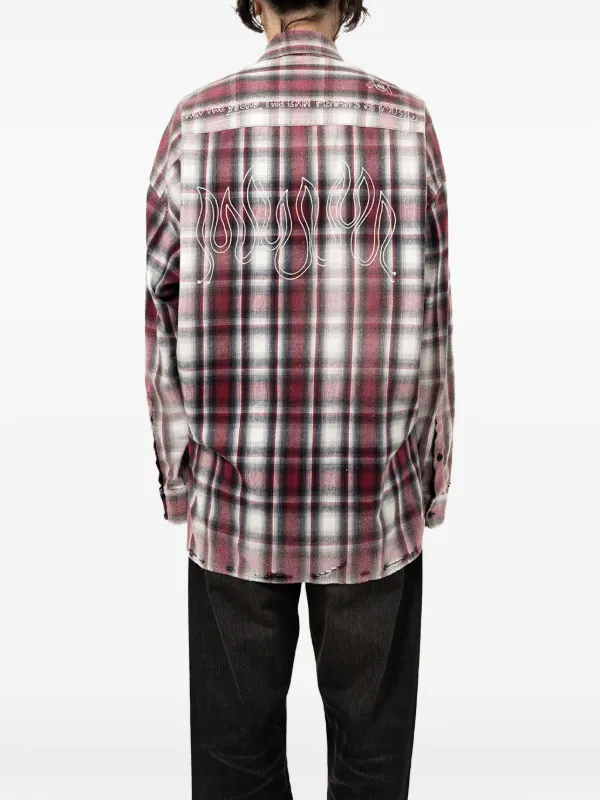 Maison MIHARA YASUHIRO Vintage Like Check Shirt | Red | FARFETCH