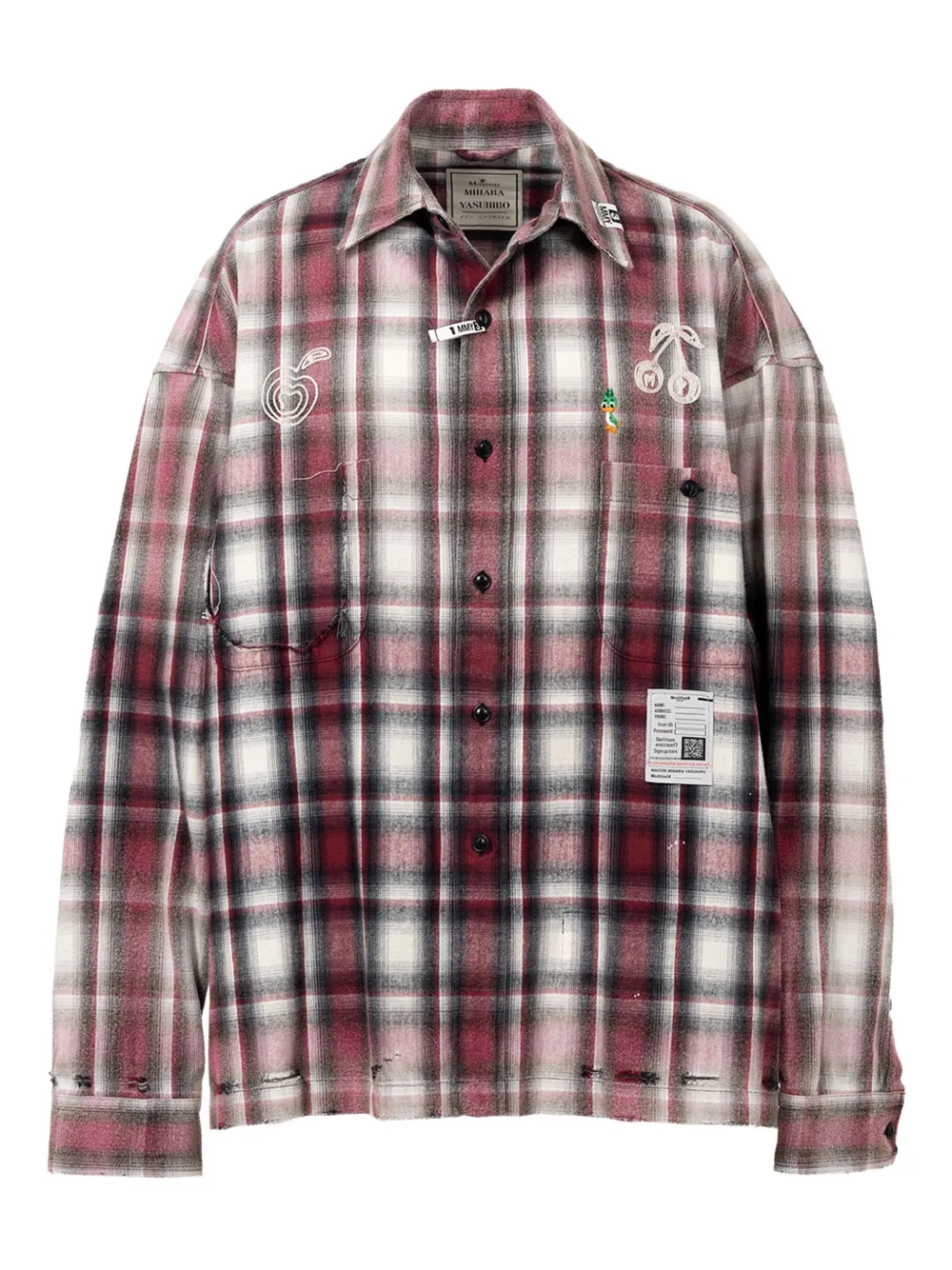 Maison MIHARA YASUHIRO camisa Vintage Like Check | rojo | Image 1